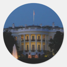Christmas White House at Night Sticker