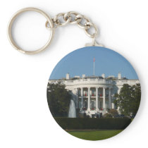 Christmas White House Keychain
