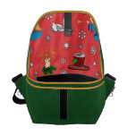 Christmas – White Swans & Brown Top Hats Commuter Bag