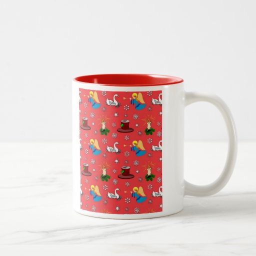 Christmas – White Swans & Brown Top Hats Mug