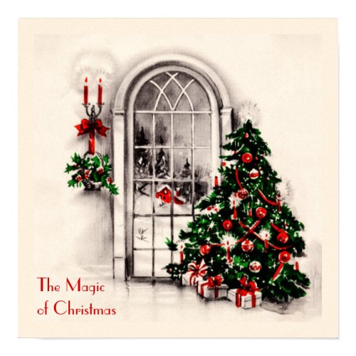 Christmas Window Canvas Print print