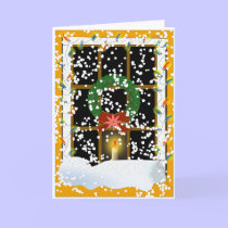 Christmas Window Christmas card cards