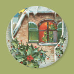 Christmas Window Refrigerator Magnets