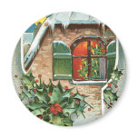 Christmas Window Refrigerator Magnets