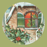 Christmas Window Round Stickers
