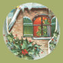 Christmas Window Round Stickers Christmas Window Round Stickers