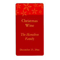 Christmas Wine Label