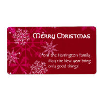 Christmas Wine Label