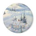 CHRISTMAS WINTER SCENE by SHARON SHARPE magnets by sharonsharpe CHRISTMAS WINTER SCENE by SHARON SHARPE magnets