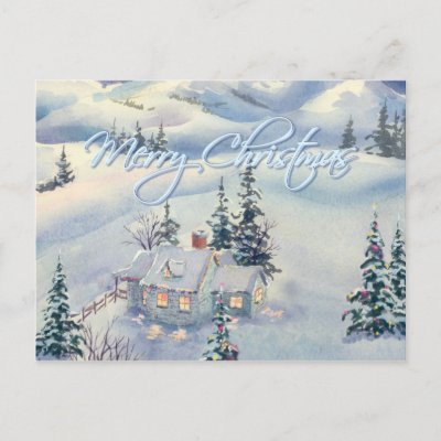 CHRISTMAS WINTER SCENE by SHARON SHARPE Post Card