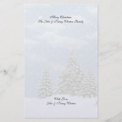 Christmas Winter Scenes Stationery