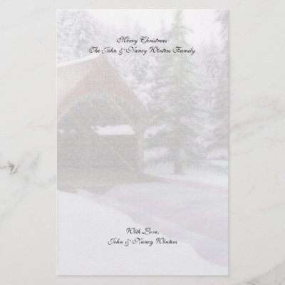 Christmas Winter Scenes Stationery