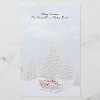 Christmas Winter Scenes Stationery