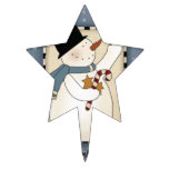 Christmas Winter Snowman Wishes Cake Topper