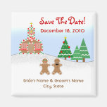 Christmas / Winter Wedding Save The Date Magnet