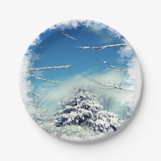 Christmas Winter Wonderland 7 Inch Paper Plates