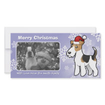 Christmas Wire Fox Terrier Customized Photo Card