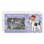 Christmas Wire Fox Terrier photo cards