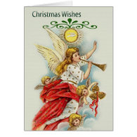 Christmas wishes angels card