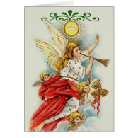 Christmas wishes angels greeting card