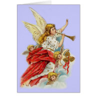 Christmas wishes angels greeting card