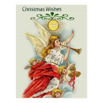 Christmas wishes angels postcards