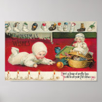 Christmas Wishes Baby and Toys Print