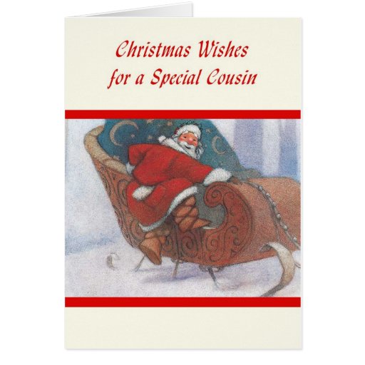 Christmas Wishes for a Special Cousin Card Zazzle