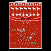 Christmas wishes for my wonderful wife cards