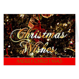 CHRISTMAS WISHES GREETINGS CARD
