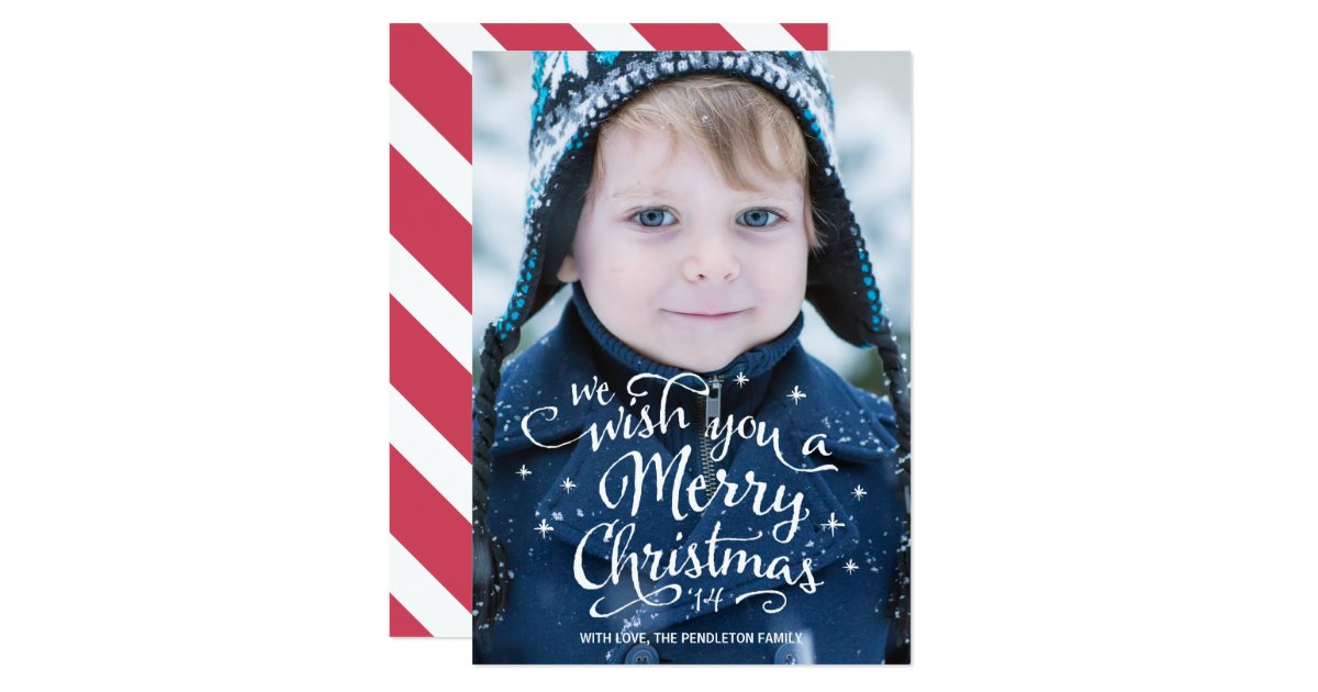 Christmas Wishes | Holiday Photo Card | Zazzle