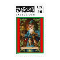 Christmas Wishes Vintage Holiday Art postage