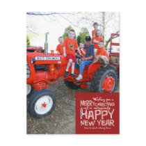 Christmas "Wishing" Family Photo Postcard
