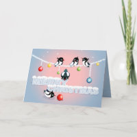 Christmas with Magpies and Bubbles 2 card