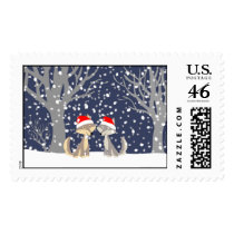 Christmas wolves stamps