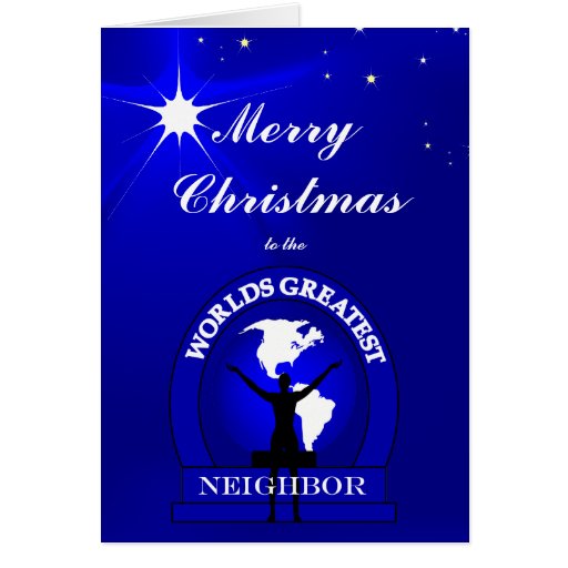 Christmas Worlds Greatest Neighbor Greeting Card | Zazzle