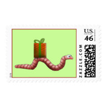 Christmas worm stamp
