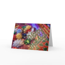 Christmas wrapping paper greeting card