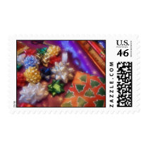 Christmas wrapping paper stamp