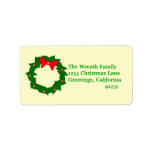 Christmas Wreath Address Labels
