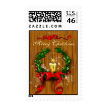 Christmas Wreath and Candle Stamp