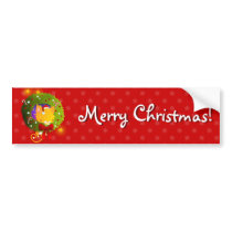 Christmas Wreath Bumper Sticker