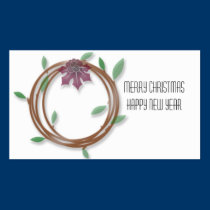 Christmas Wreath Business Card business cards