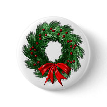 Christmas Wreath buttons by wolfmama Christmas Wreath buttons
