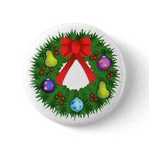 christmas-wreath buttons