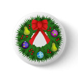 Christmas Wreath Button