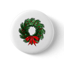 Christmas  Wreath Button