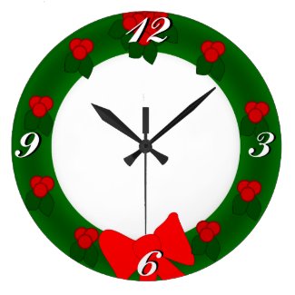 Christmas Wreath, Clock