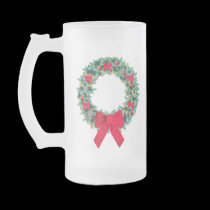 Christmas Wreath Frosted Mug