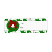 Christmas Wreath Gift Stickers Return Address Labels